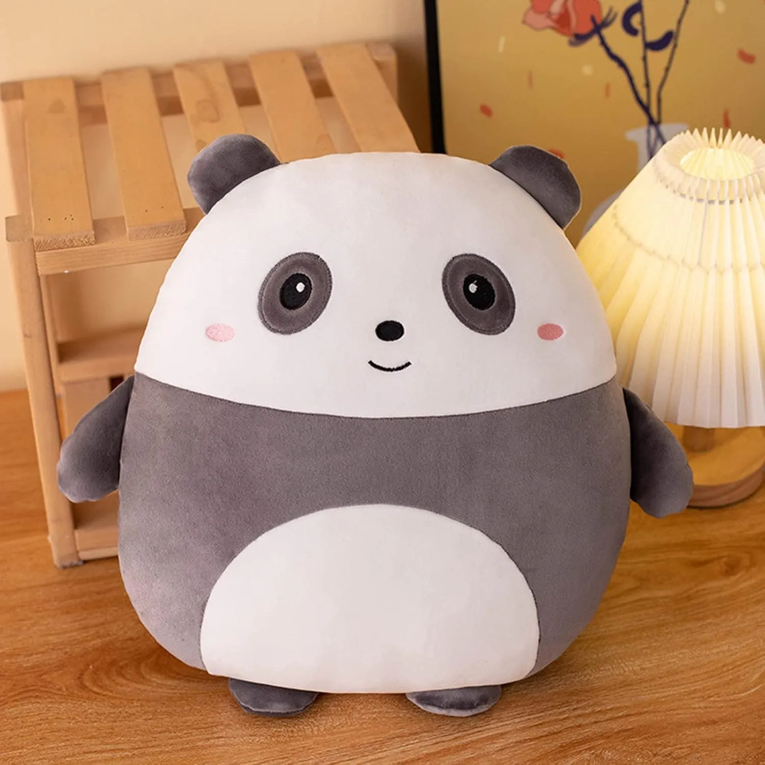 Cute Panda Plush Pillow, 16 inch Panda Stuffed Animal Toy Kawaii Panda Plushies Hugging Pillow Gifts for Room Decor Kids Birthday Valentine
