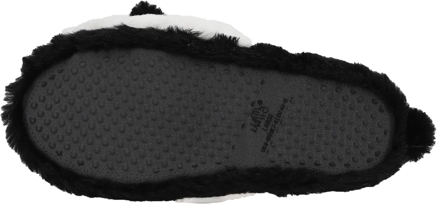 Cute Rainbow Llama Plush Slippers | Alpaca Plush Home Shoes | Fluffy Girls Slippers