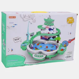 Cute Stone Fishing Game – Interactive Toy for Kids (Green)