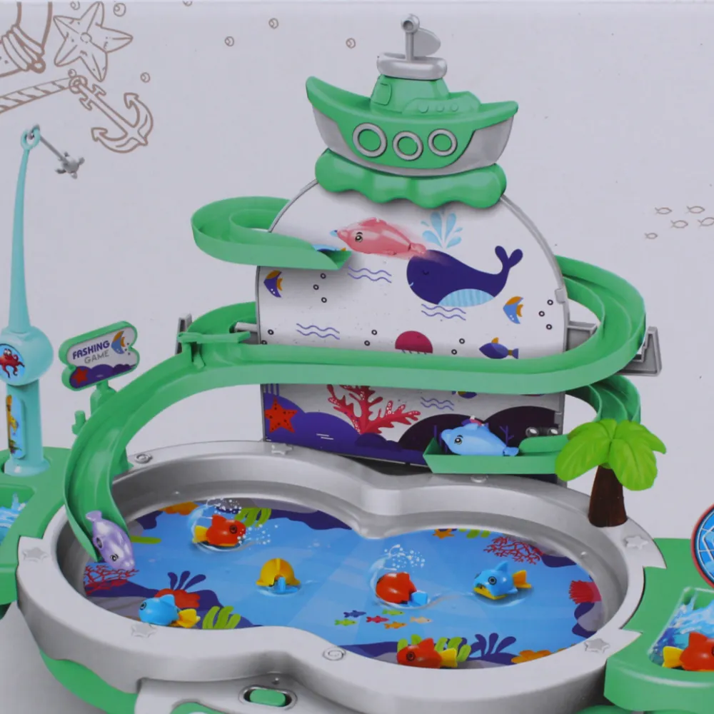Cute Stone Fishing Game – Interactive Toy for Kids (Green)