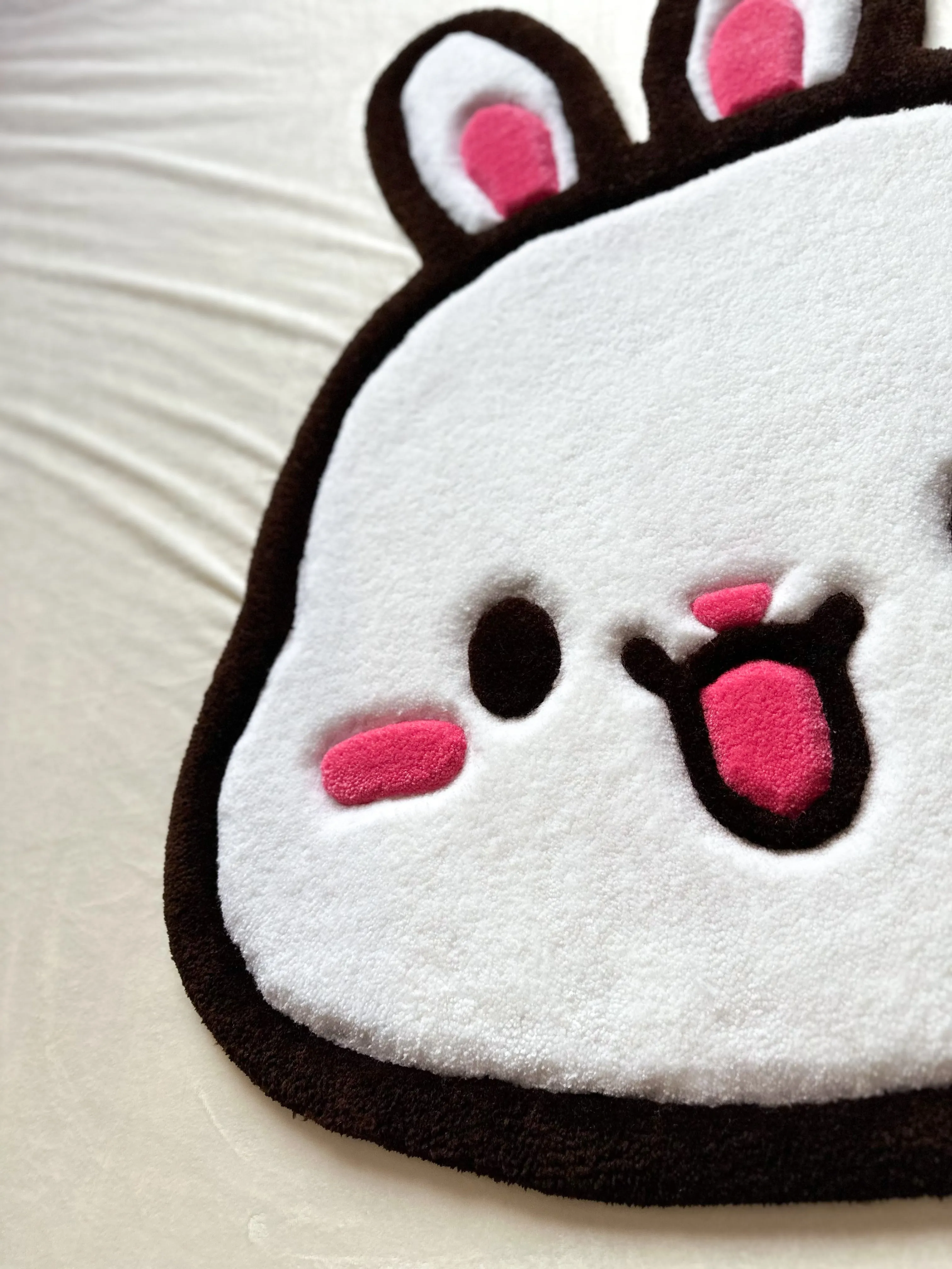Cute White Bunny Rug