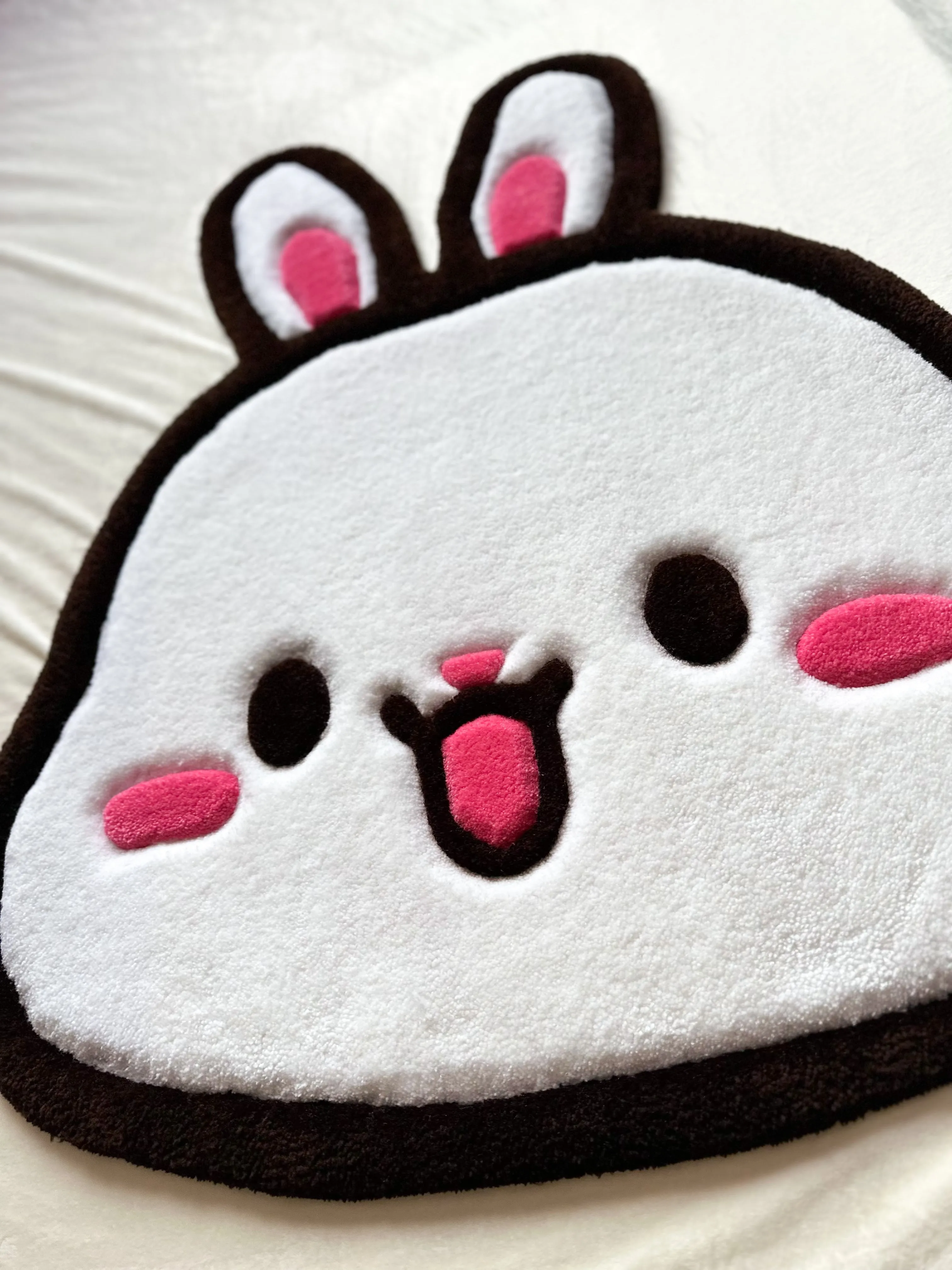 Cute White Bunny Rug