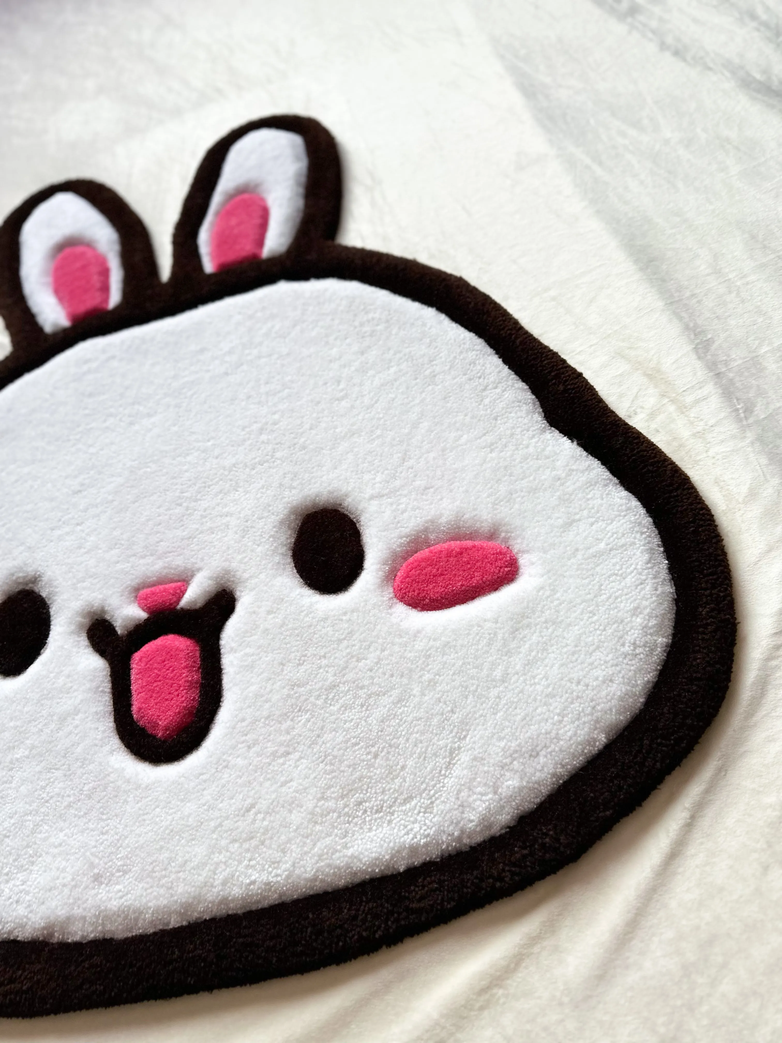 Cute White Bunny Rug