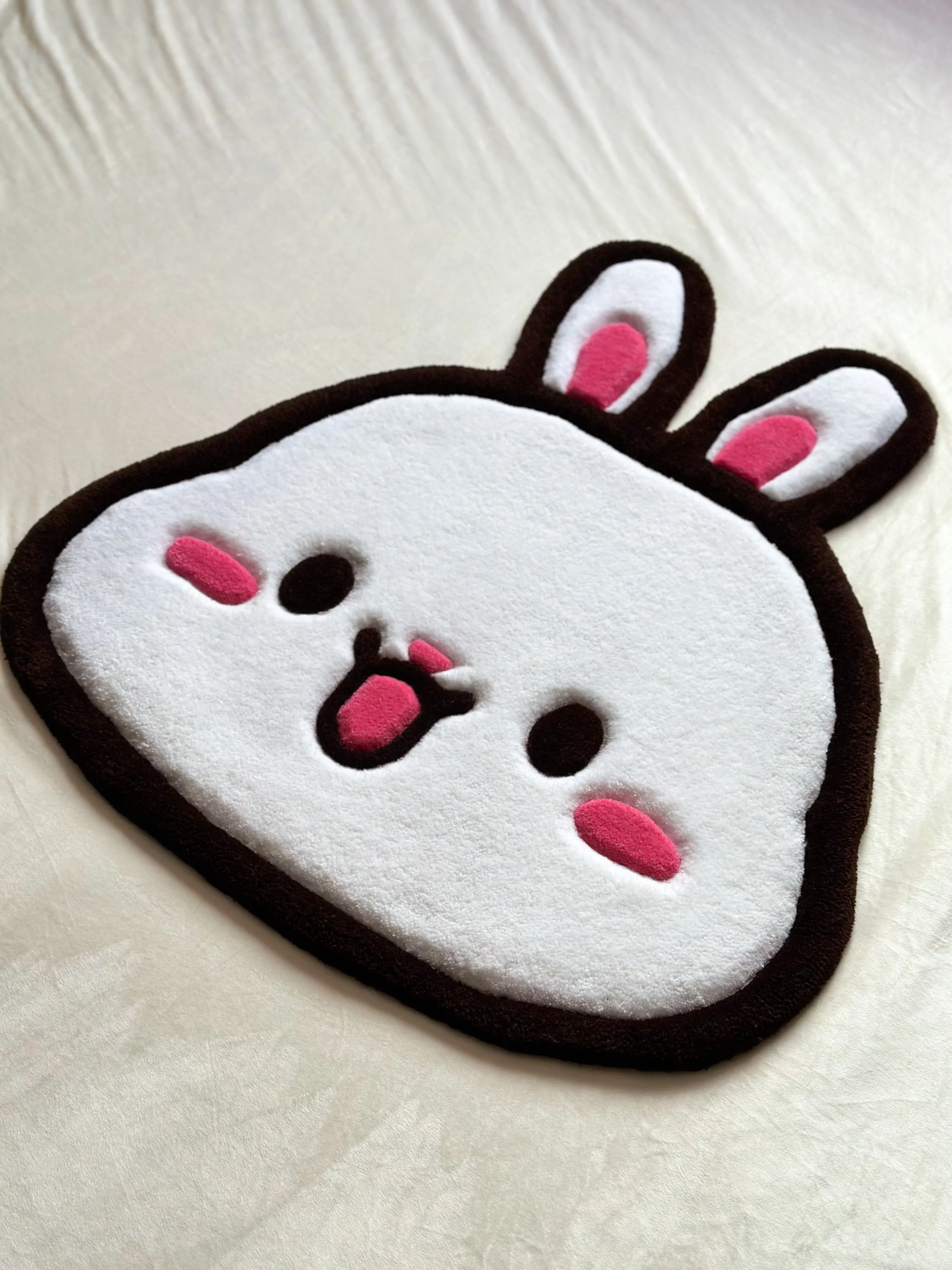 Cute White Bunny Rug