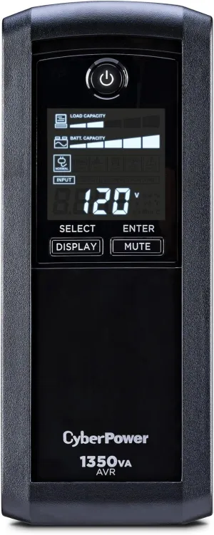 CyberPower CP1350AVRLCD Intelligent LCD UPS System, DISCONTINUED * SEE NEW UPDATED MODEL CP1350AVRLCD3 *