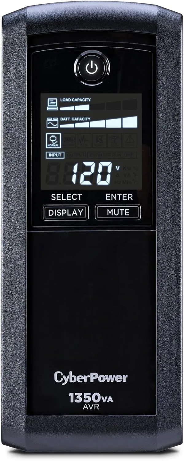 CyberPower CP1350AVRLCD Intelligent LCD UPS System, DISCONTINUED * SEE NEW UPDATED MODEL CP1350AVRLCD3 *
