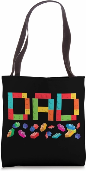 Dad Master Builder Building Bricks Blocks Matching Family Tote Bag