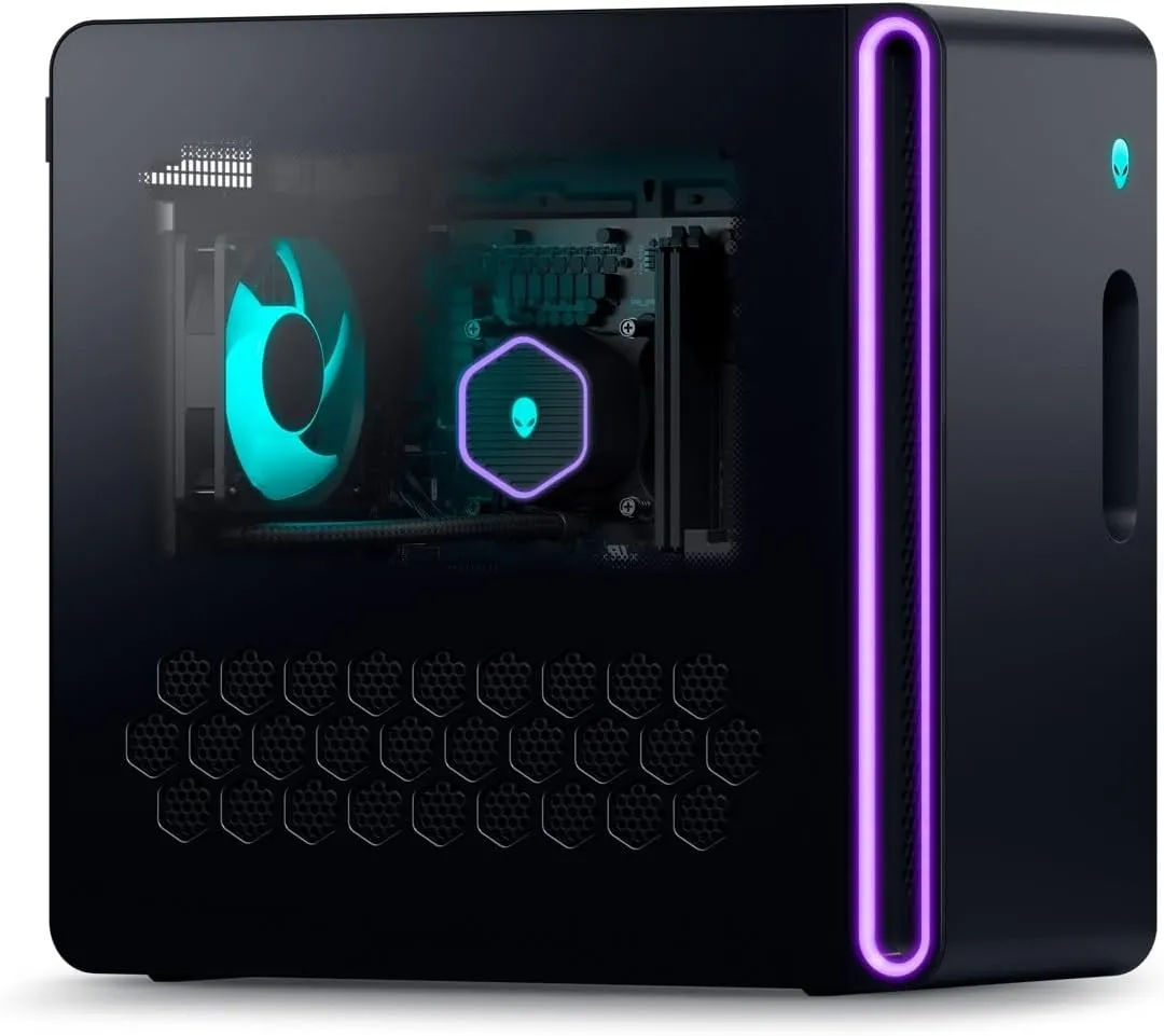 Dell Alienware Aurora R16 Gaming Desktop PC - NVIDIA RTX 5080 16GB GDDR7 - Intel Core Ultra 9 Processor 285K - AlienFX Liquid Cooling - Win 11 Pro, Office Pro(64 GB DDR5 | 8 TB SSD 2TB HDD)