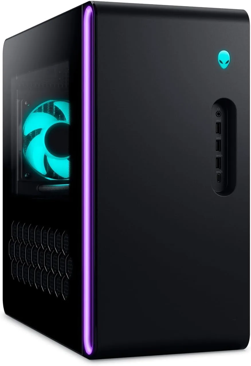 Dell Alienware Aurora R16 Gaming Desktop PC - NVIDIA RTX 5080 16GB GDDR7 - Intel Core Ultra 9 Processor 285K - AlienFX Liquid Cooling - Win 11 Pro, Office Pro(64 GB DDR5 | 8 TB SSD 2TB HDD)