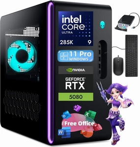 Dell Alienware Aurora R16 Gaming Desktop PC | NVIDIA RTX 5080 16GB GDDR7 | Intel Ultra 9 285K(24-Core, Up to 5.7GHz) | 64GB DDR5 | 8TB SSD | 2TB HDD | Win11 Pro | 1000W PSU Clear Side Panel