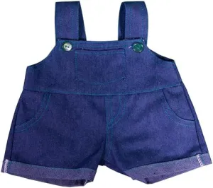 Denim Overalls with Teal Blue Stitching for 14 to 18 Inch Stuffed Animals Casual Jean Outfit for Plush Toys, Teddy Bears, and Dolls Soft Toy Clothing for Dress-Up, Playtime, and Gift Giving