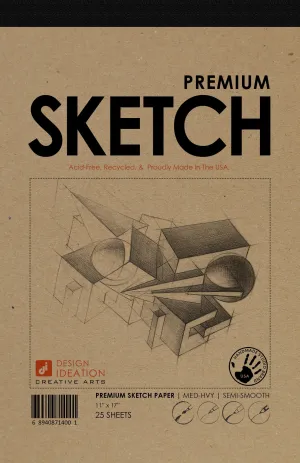 Design Ideation SKETCH PAD : Removable Sheet. Multi-Media. (11" x 17") PAD-2550-TS