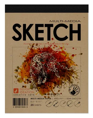 Design Ideation SKETCH PAD : Removable Sheet. Multi-Media. (8.5" x 11") PAD-2550-TS