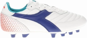 Diadora Brasil GR LT  MDPU - Premium Leather Water Resistant Soccer Cleats with Firm Ground Sole and Classic Silhouette