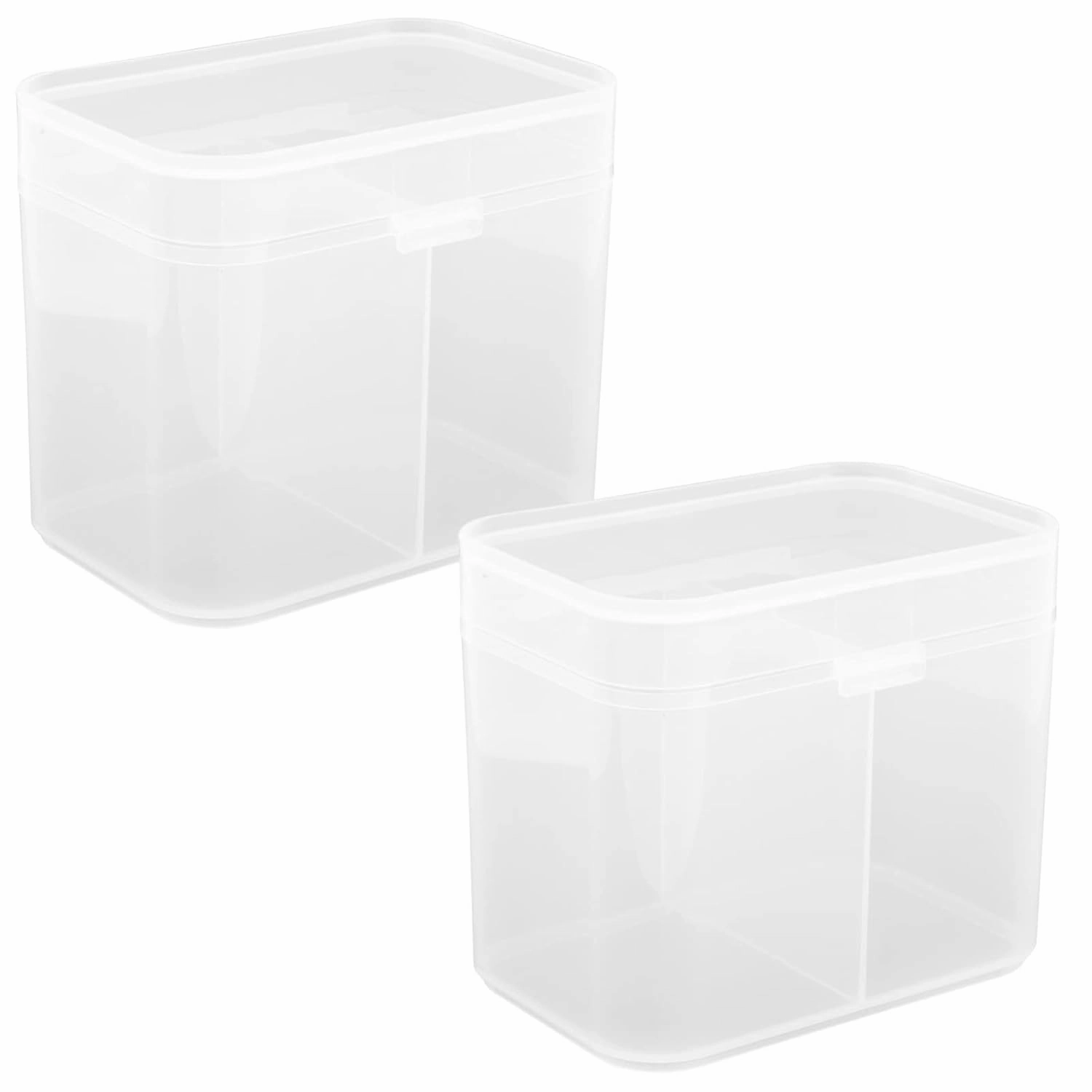Didiseaon 2pcs Makeup Pad Holder Cotton Pad Box for Nail Polish Remover Cosmetics Lid