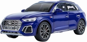 Die Casting 1:24 for Audi Q5 City SUV Alloy Simulation Car Model Sound and Light Pull-Back Miniature Model Collection Ornaments Presents(Blue)