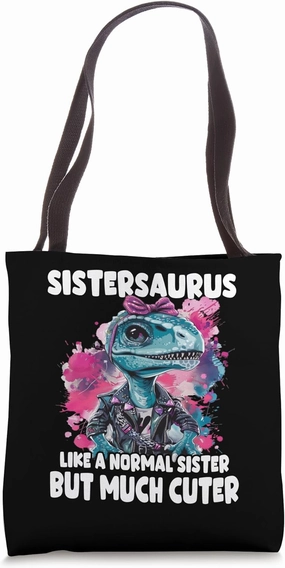 Dino T for girls, Velociraptor Dion costume for back to Tote Bag