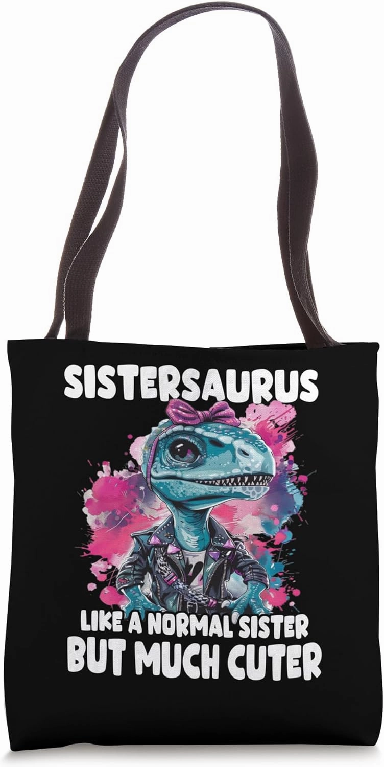 Dino T for girls, Velociraptor Dion costume for back to Tote Bag