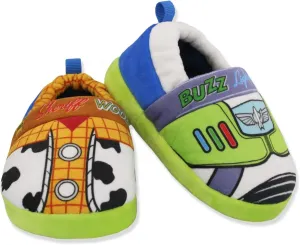 Disney Toy Story Woody Buzz Boys Toddler A-Line Slippers