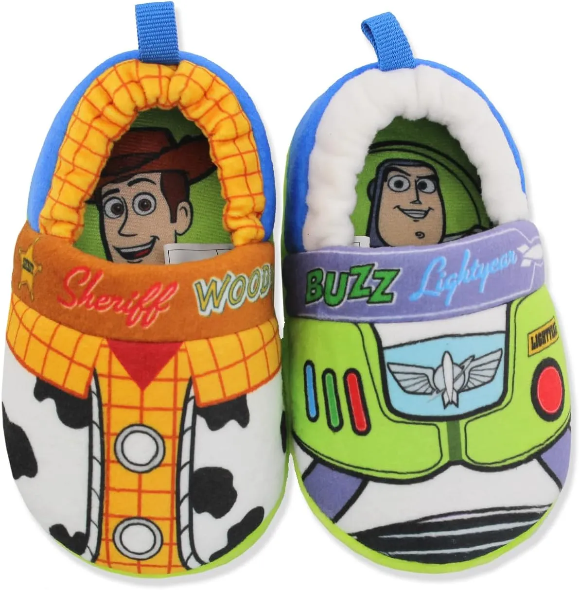 Disney Toy Story Woody Buzz Boys Toddler A-Line Slippers
