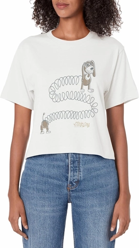 Disney Pixar Toy Story Slinky Dog Vintage Logo Women's Crop Top