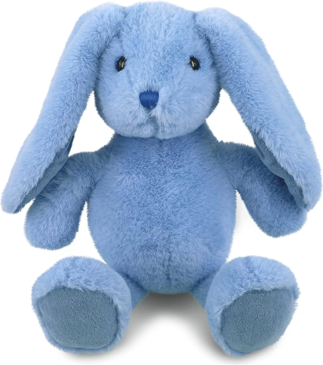 DolliBu Baby Blue Rabbit Plush - Super Soft Bunny Stuffed Animal, Adorable Realistic Stuffed Animal Bunny Toy for Boys and Girls, Cute Farm Life Plush Rabbit Gift for Baby, Kids, Adults - 8 Inches