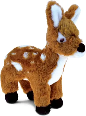 DolliBu Plush Deer Stuffed Animal - Soft Huggable Wild Standing Deer, Adorable Playtime Plush Toy, Cute Wildlife Cuddle Gift for Kids & Adults - 10 Inch