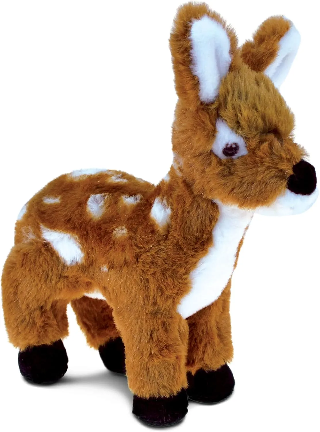 DolliBu Plush Deer Stuffed Animal - Soft Huggable Wild Standing Deer, Adorable Playtime Plush Toy, Cute Wildlife Cuddle Gift for Kids & Adults - 10 Inch