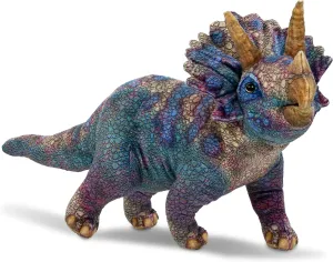 DolliBu Triceratops Dinosaur Stuffed Animal - Huggable Dinosaur Plush, Adorable Playtime Triceratops Plush Toy, Cute Dinosaur Cuddle Gifts, Super Soft Plush Doll Toy for Kids and Adults - 23 Inches