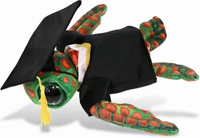 DolliBu Orange Sea Turtle Graduation Plush Toy - Super Soft Plush Graduation Stuffed Animal Dress Up with Gown and Cap Tassel Outfit - Congratulatory Graduation Gift with Personalization - 10 Inch