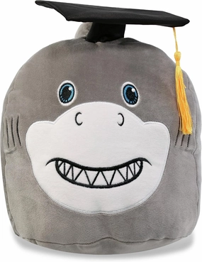 DolliBu Shark Graduation Plush Toy - Snug-Mooshies Shark Graduation Stuffed Animal Dress Up with Graduation Cap with Tassel - Reward Celebration Grad Gift - 10 Inch