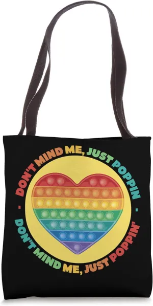Don't Mind Me Just Poppin' | Bubble Fidget Toy Stress ADHD Tote Bag