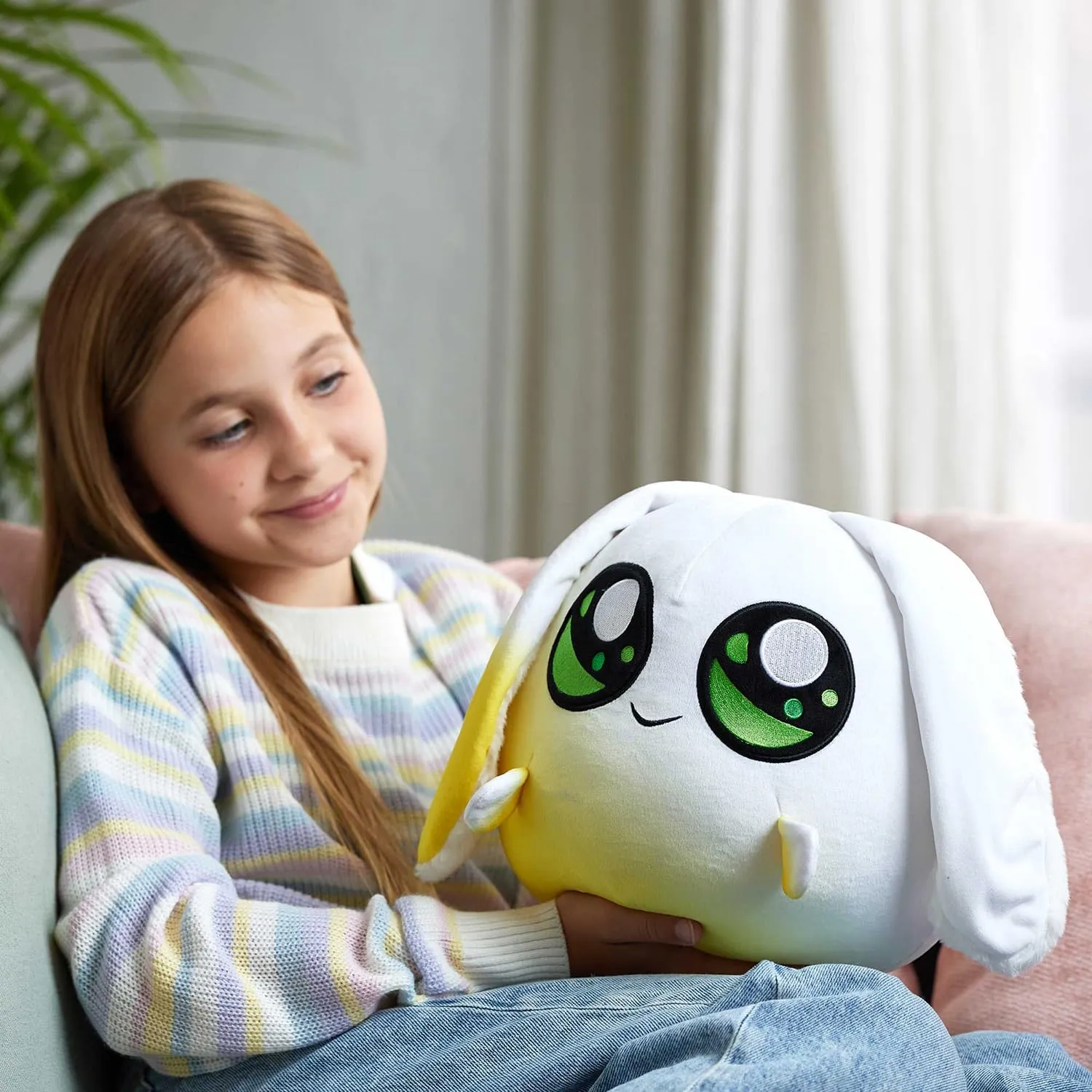 Doomlings - Lucky Plushie, 10" Squishy Bunny Rabbit Plush Toy, Stuffed Animal | Adorable Kawaii Soft Plush Pillow, Cute Plushie, Birthday Gifts for Girls and Boys