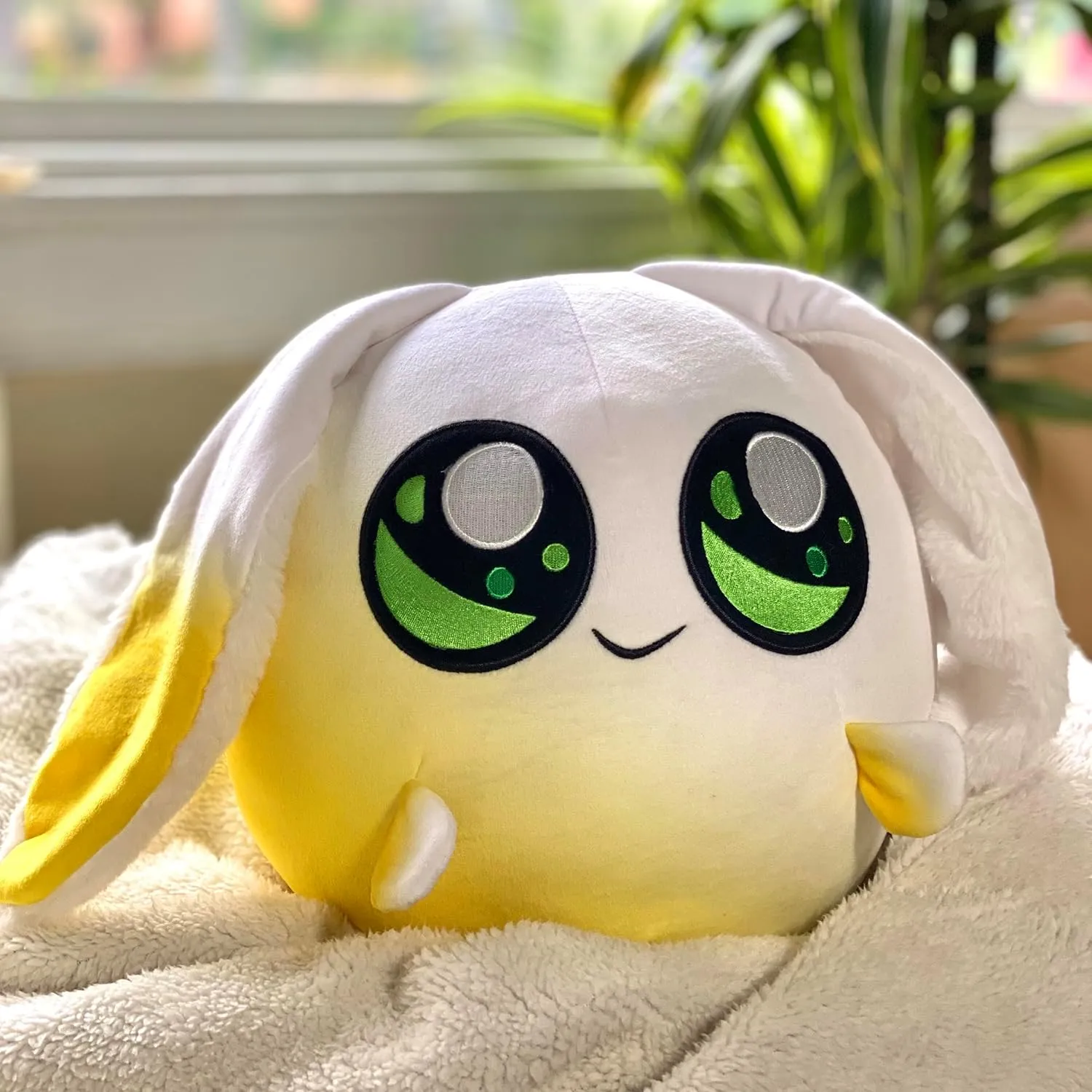 Doomlings - Lucky Plushie, 10" Squishy Bunny Rabbit Plush Toy, Stuffed Animal | Adorable Kawaii Soft Plush Pillow, Cute Plushie, Birthday Gifts for Girls and Boys