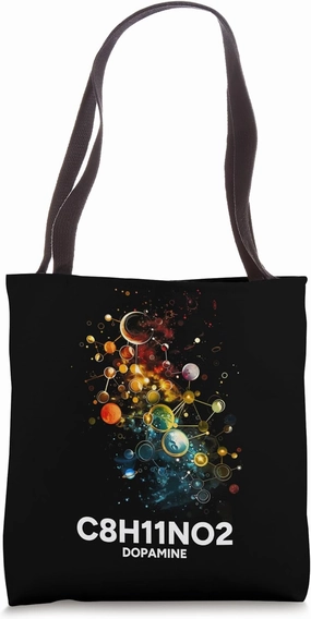 Dopamine Molecule Chemical Scientific Science Chemistry Love Tote Bag