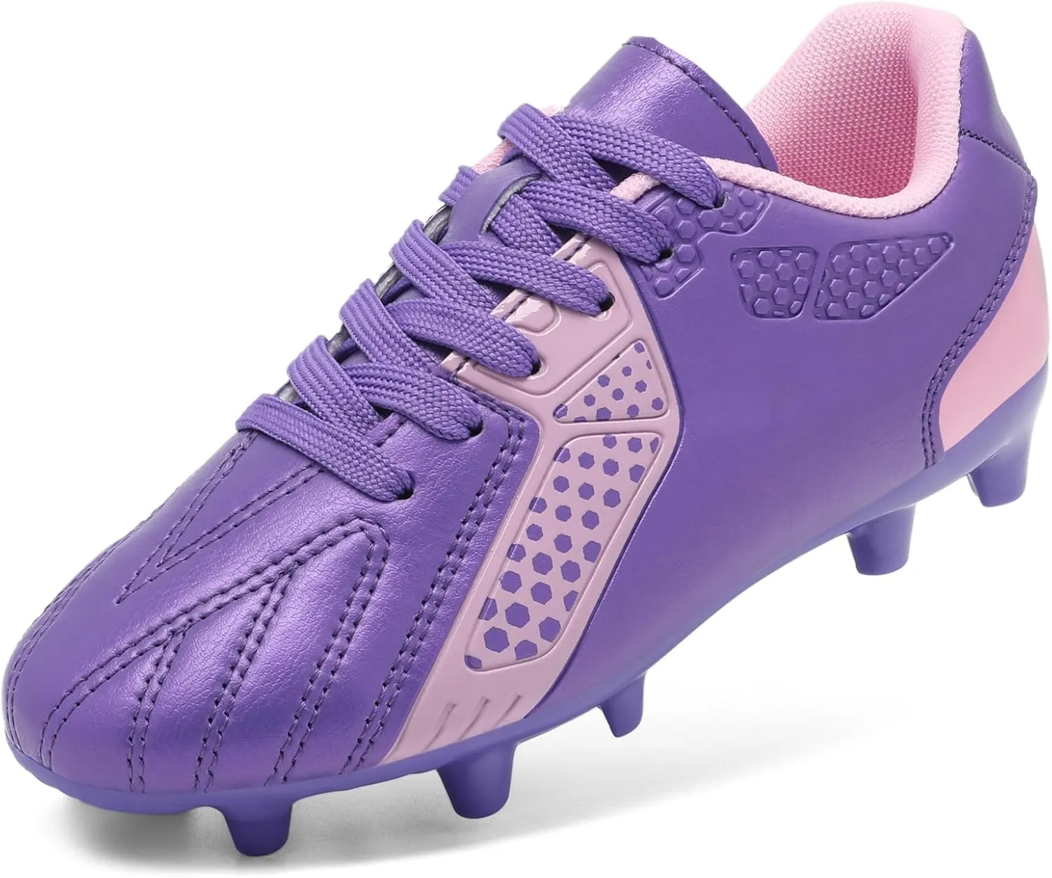 DREAM PAIRS Boys Girls Soccer Cleats Youth Firm Groud Classic Lightweight Football Shoes for Little/Big Kid