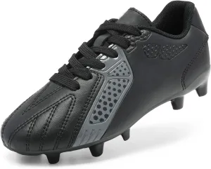 DREAM PAIRS Boys Girls Soccer Cleats Youth Firm Groud Classic Lightweight Football Shoes for Little/Big Kid