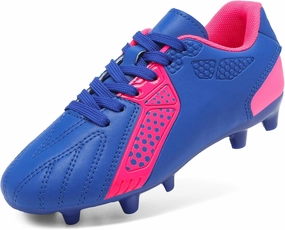 DREAM PAIRS Boys Girls Soccer Cleats Youth Firm Groud Classic Lightweight Football Shoes for Little/Big Kid