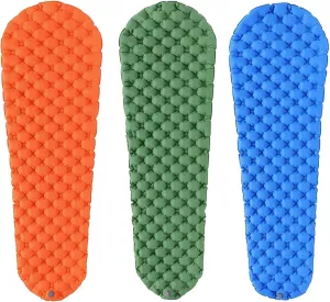 Durable Sleeping Pad Inflatable Sleep Mat Dampproof Air Mattress Inflatable Sleeping Pad (Color : Orange) (Blue)