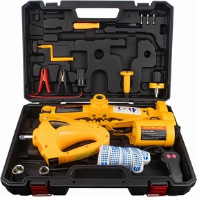 E-HEELP Electric Scissor Car Jack - 3 Ton 12V with Impact Wrench for SUV, Sedan & Tire Changing