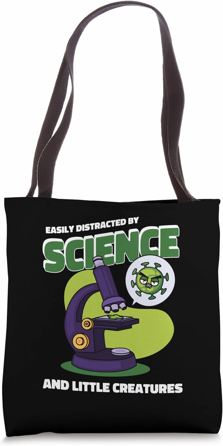 Easily Distracted By Science And Little Creatures Tote Bag