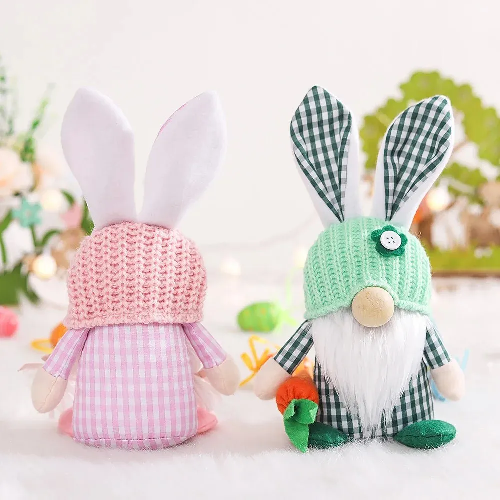 Easter Bunny Plush Gnome Decoration
