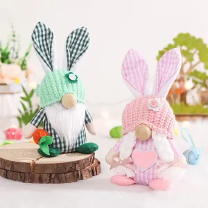 Easter Bunny Plush Gnome Decoration