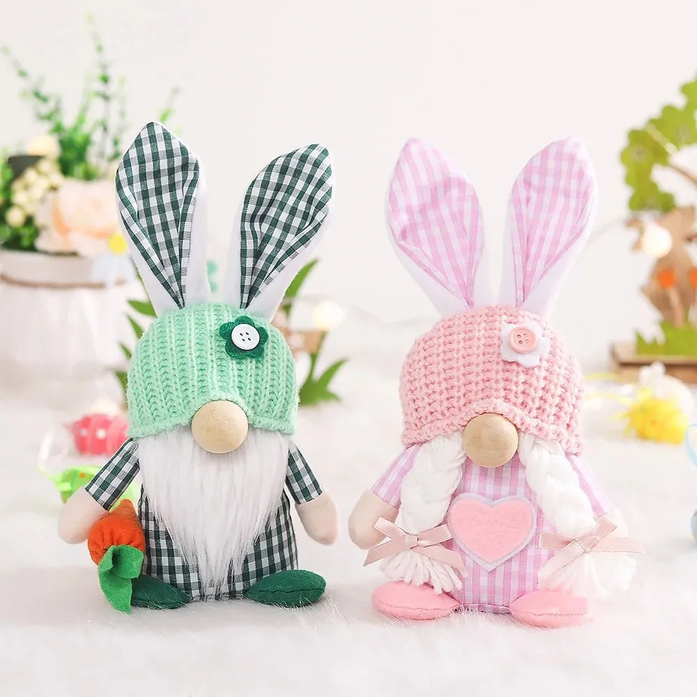 Easter Bunny Plush Gnome Decoration