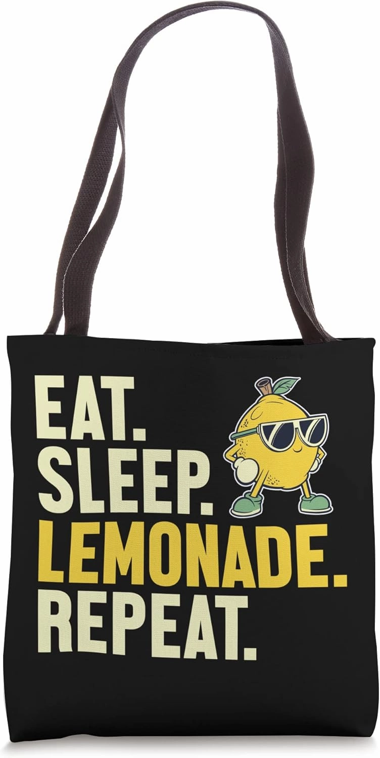 Eat Sleep Lemonade Repeat Business Cardboard Lemonade Stand Tote Bag