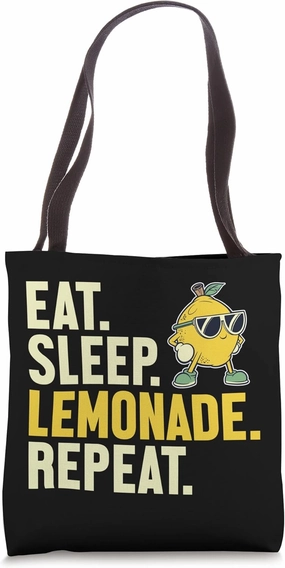 Eat Sleep Lemonade Repeat Business Cardboard Lemonade Stand Tote Bag