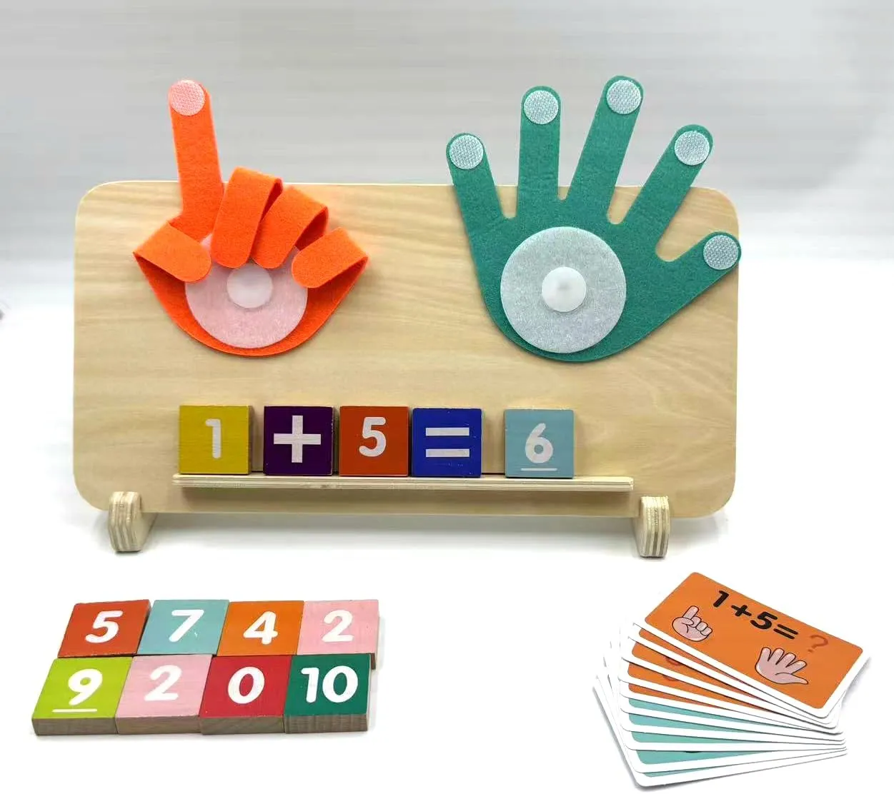 Educational Math Manipulatives Number Counting Blocks for Kids - Finger Arithmetic Game & Math Developmental Toys for 3  Year Olds | Learning Counting, Addition, Subtraction & Fine Motor Skills