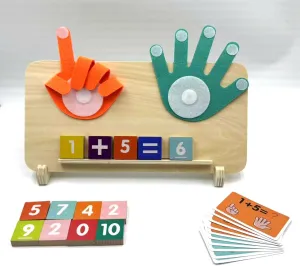 Educational Math Manipulatives Number Counting Blocks for Kids - Finger Arithmetic Game & Math Developmental Toys for 3  Year Olds | Learning Counting, Addition, Subtraction & Fine Motor Skills