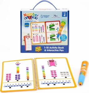 Educational Insights Hot Dots Numberblocks Workbook Numbers 1-10 with Interactive Pen, 75  Activities, Gift for Kids Ages 4 