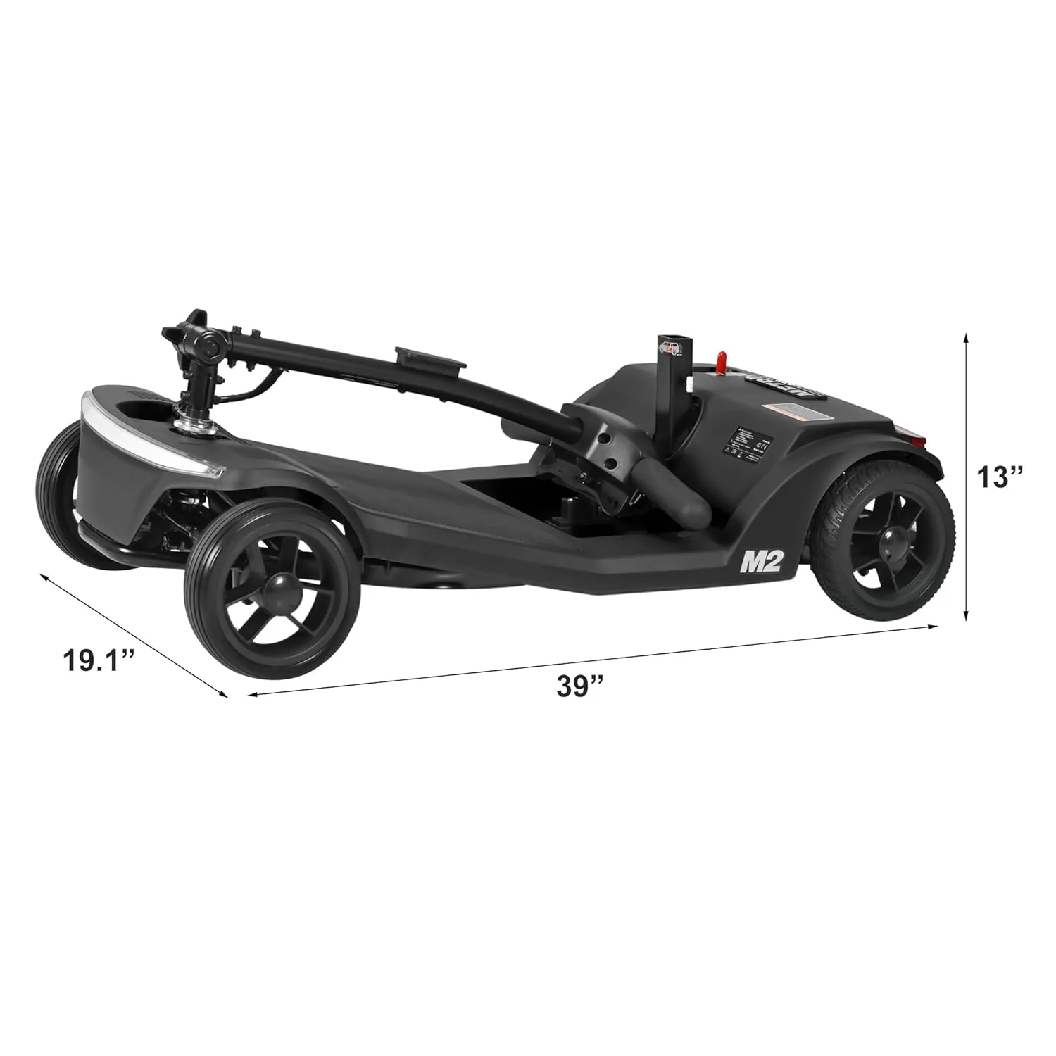 Electric Foldable Mobility Scooter for Adults 4 Wheel Mobility, 330lbs Max Weight,10-15miles Per Charge Electric Powered Wheelchair Power Scooters Black